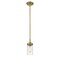 Z-Lite Calliope 1 Light Mini Pendant, Foundry Brass & Clear 617MP-FB - alternate 6